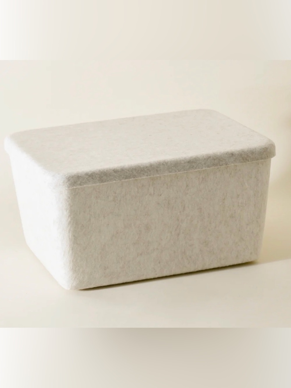 SortJoy The Sculpted Bin - Wide with Lid / Stone